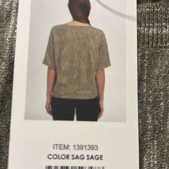 DKNY JEANS Top Sweater Knit SAG SAGE - Picture 6 of 7